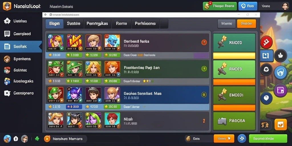 Screenshot menampilkan antarmuka permainan yang menarik.
