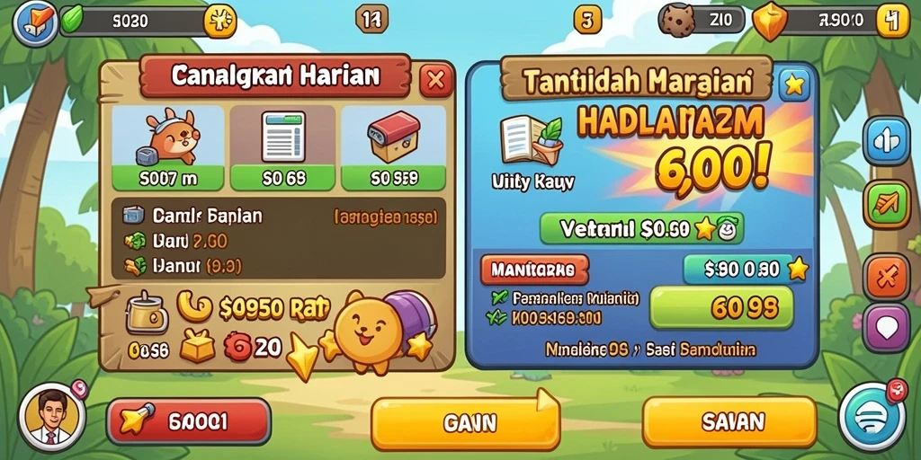 Tampilan awal game dengan karakter yang menarik.