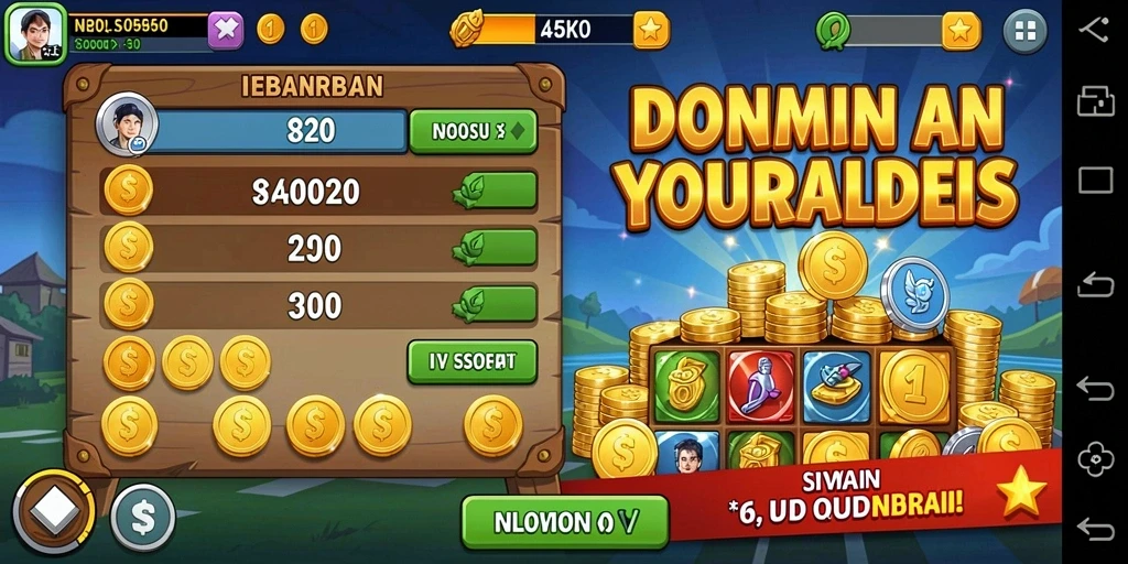 Screenshot menampilkan antarmuka permainan yang menarik dan mudah dinavigasi.